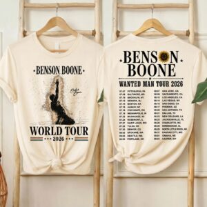 Benson Boone Wanted Man Tour 2026 Shirt, World Tour T-Shirt - Image 3