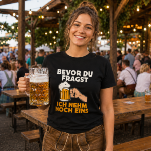 Bevor Du Fragst Ich Nehm Noch Eins Beer Festival T-Shirt – Bild 2