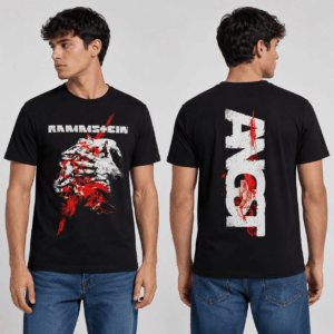 Rammstein Hände Grunge Shirt Schwarz mit Vorder- und Rückseitendruck