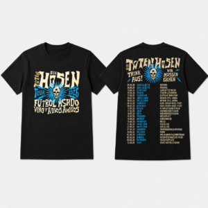 Alternative view of Die Toten Hosen Tour 2026 T-Shirt Skull Front Back Punk Rock Concert Fan Tee