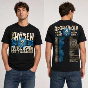 Die Toten Hosen Tour 2026 T-Shirt Skull Front Back Punk Rock Concert Fan Tee