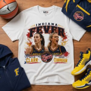 Indiana Fever Caitlin Clark & Sophie Cunningham Basketball Fan Tee
