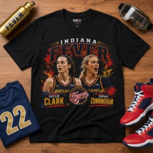Indiana Fever Caitlin Clark & Sophie Cunningham Basketball Fan Tee – Image 2