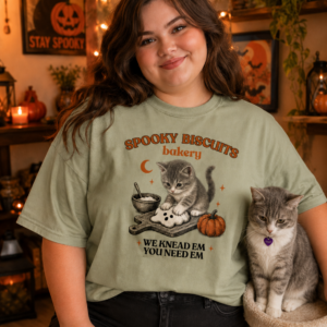 Kitty Biscuits Shirt Spooky Season Tee Halloween Fall TShirt