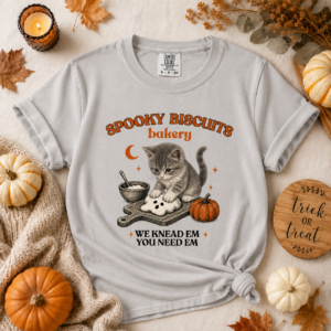 Kitty Biscuits Shirt Spooky Season Tee Halloween Fall TShirt - Image 2