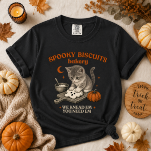 Kitty Biscuits Shirt Spooky Season Tee Halloween Fall TShirt - Image 3
