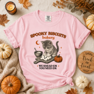 Kitty Biscuits Shirt Spooky Season Tee Halloween Fall TShirt - Image 4
