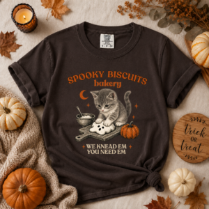 Kitty Biscuits Shirt Spooky Season Tee Halloween Fall TShirt - Image 5