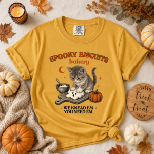 Kitty Biscuits Shirt Spooky Season Tee Halloween Fall TShirt - Image 6