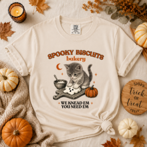 Kitty Biscuits Shirt Spooky Season Tee Halloween Fall TShirt - Image 7