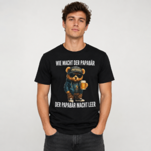 Papabär Bier Shirt - Der Papabär macht leer - Image 2