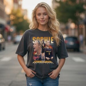 Youth Indiana Fever Sophie Cunningham 500 Level Navy Vintage T-Shirt