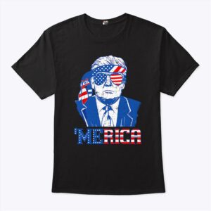 Donald Trump Merica Trump Sunglass Us Flag 4th Of July T Shirt