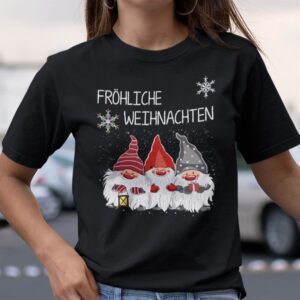Frhliche Weihnachten Shirt Merry Christmas Gnome Shirt