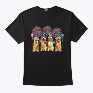 Golden Retriever 4th Of July Patriotic Shirt