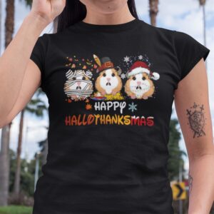 Happy Hallothanksmas Hamster Shirt Happy Halloween Thanksgiving Christmas – Image 2