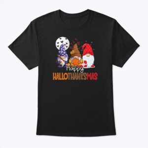 Happy Hallothanksmas Shirt Gnome Witch Pumpkin Santa